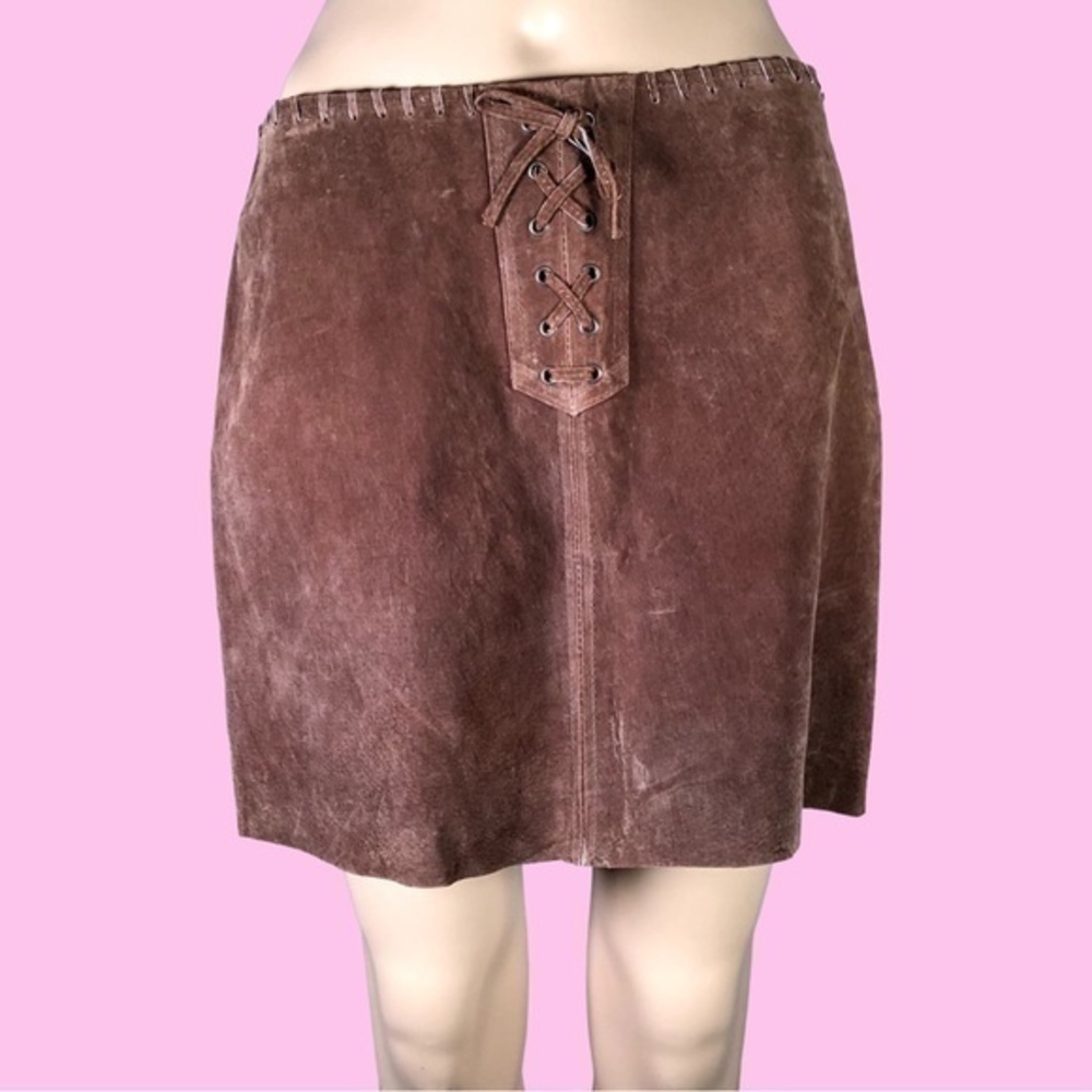 Rue21 Genuine Leather Tie Detail Western Skirt Size 6 - The "Keely" Skirt